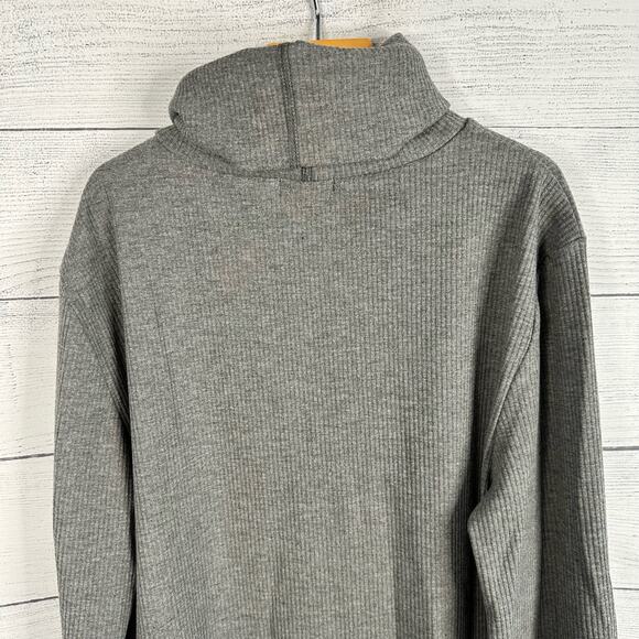 Halogen Womens Ribbed Turtleneck Pullover Sweater Gray size Medium - Picture 7 of 9